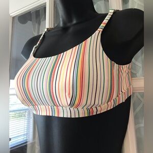 NWT! Madewell size S bikini bra top rainbow with removable bra pad liners